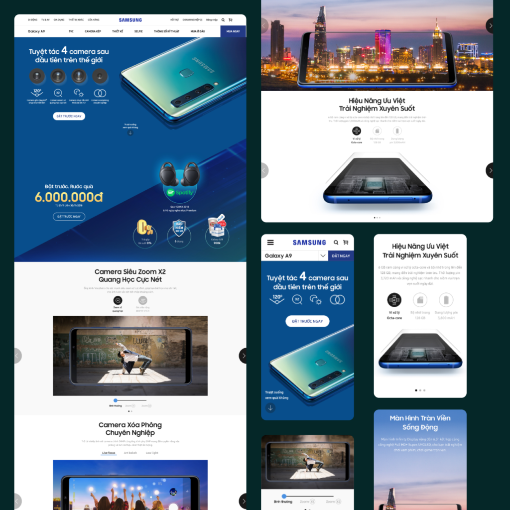 Samsung Galaxy A9 Landing Page